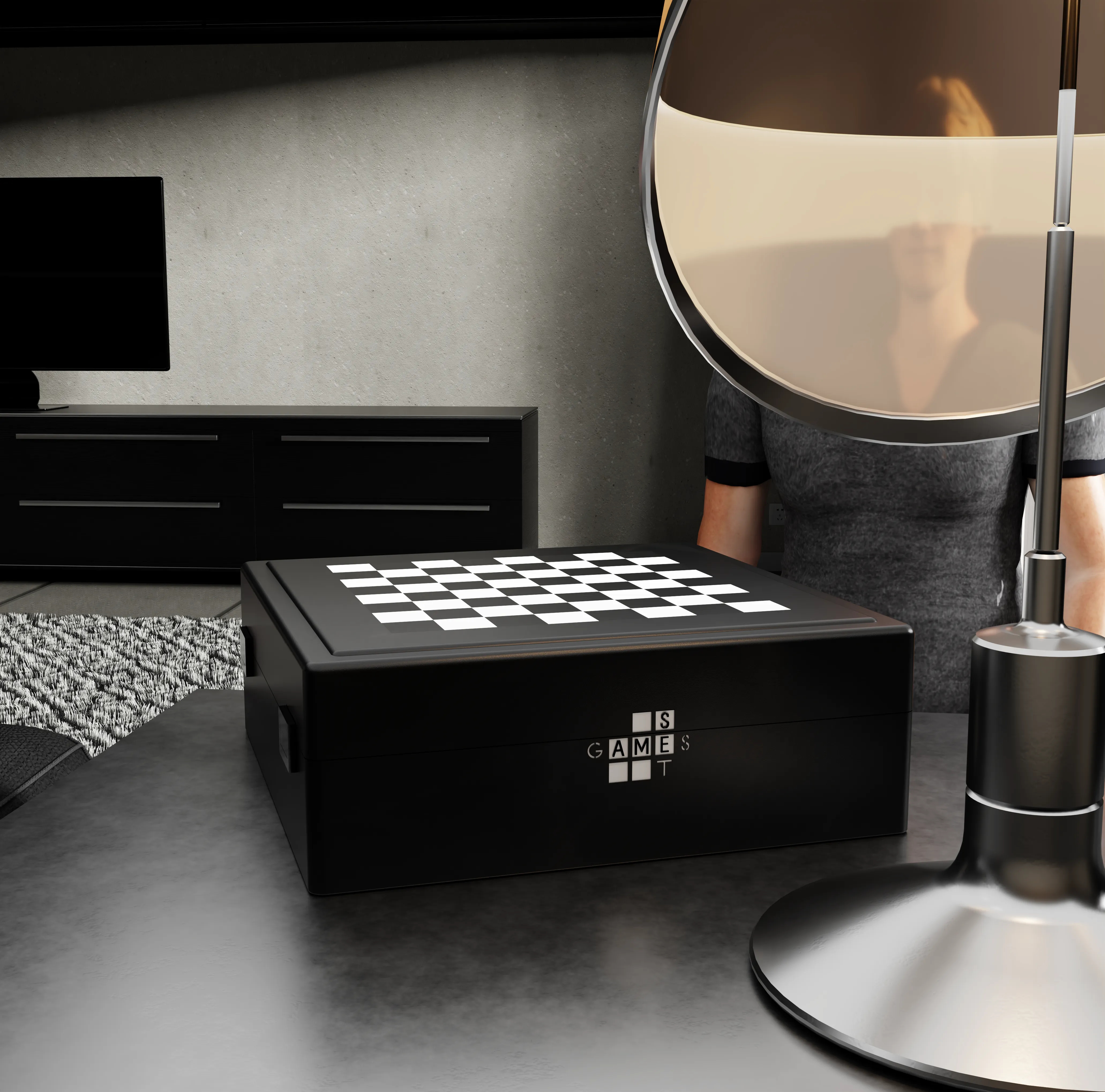 Game set in a living room